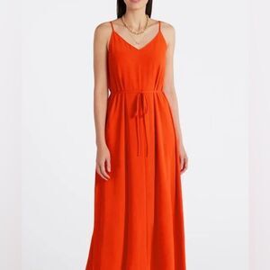 GILLI Maggie V-Neck Sleeveless Maxi Dress Red size M nwt